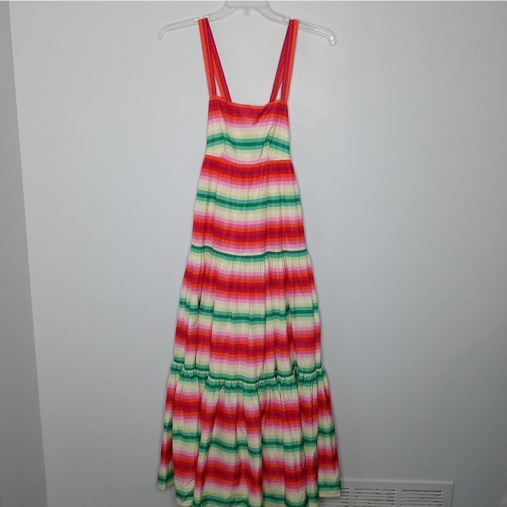 J.Crew multicolor tiered maxi dress size 00 - Picture 2 of 12